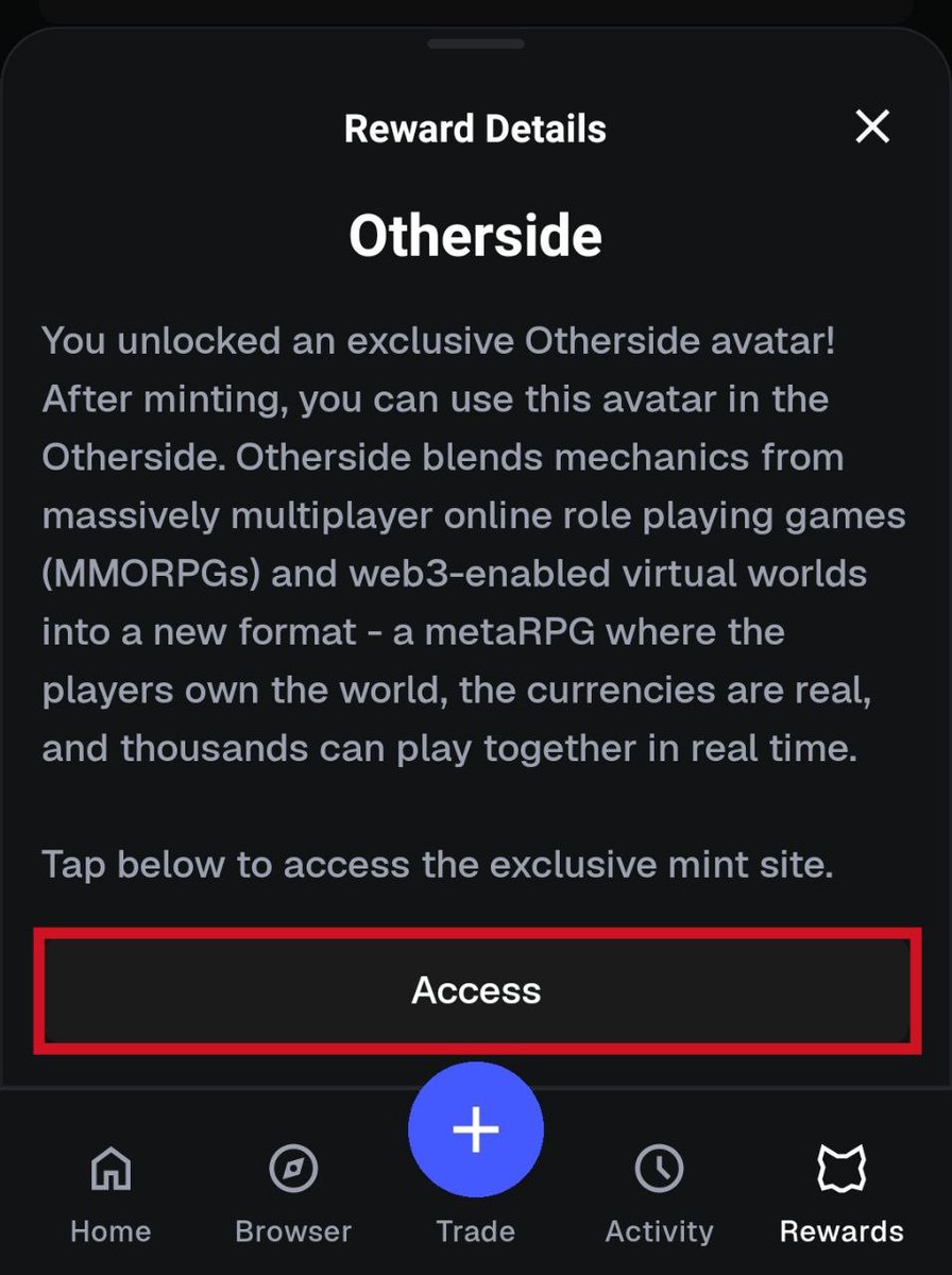hamzahweb3's tweet image. 🦊 MetaMask Airdrop, Exclusive NFT Avatars on ApeChain 🔥

MetaMask Rewards users can now claim exclusive NFT avatars on ApeChain. Quick steps below ⬇️

 How to Check &amp;amp; Claim ❓
• Open MetaMask mobile app
• Go to Rewards section
• Tap Exclusive Otherside Avatar
• Click Access