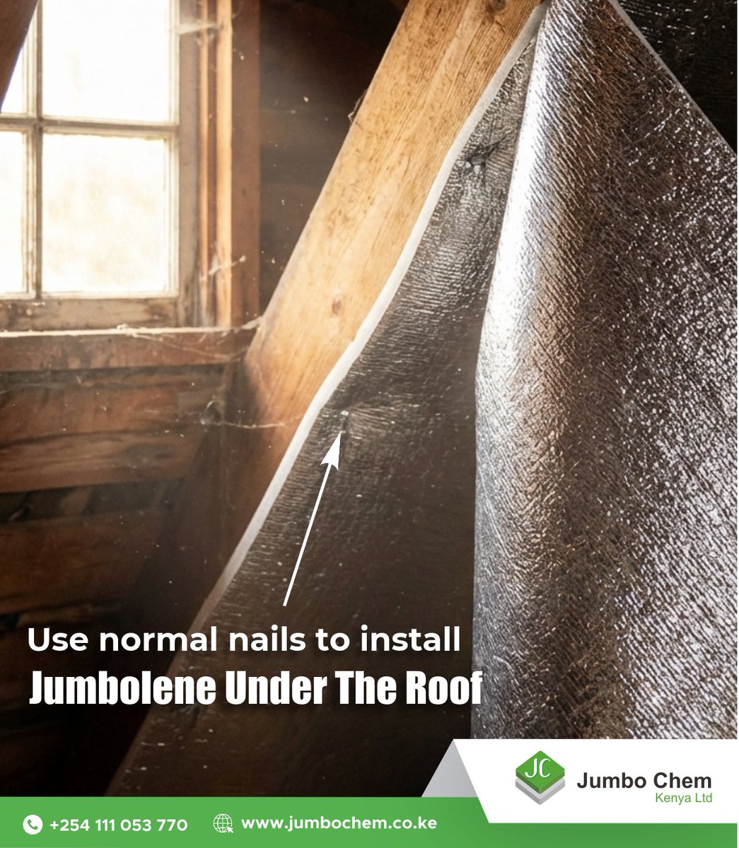 #BeatTheHeat

Struggling with excessive heat in your existing loft ?

You can install Jumbolene Insulation in an existing roof using ordinary nails with caps to secure the sheets onto the trusses.

No heavy tools. No complicated setup.

It doesn’t just block heat and boost