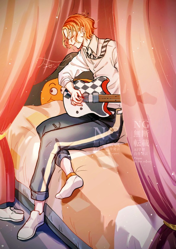 ギターの声を聴く
 #ツイステファンアート 
 #twstファンアート