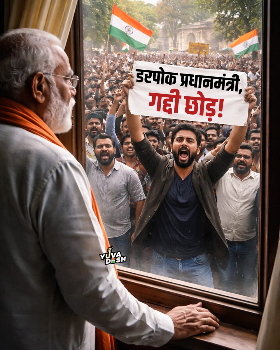 IYC's tweet photo. डरपोक मोदी 💯 https://t.co/GehYGHuJvs
