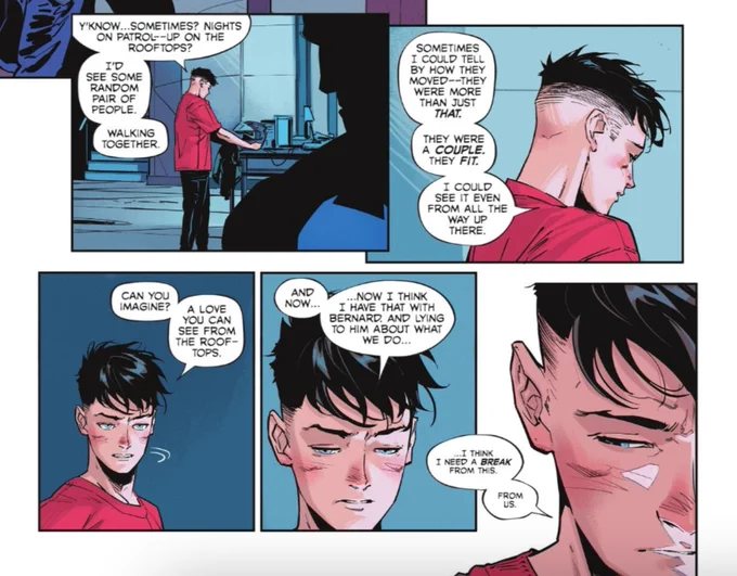 Put everything aside i think this might be the first time he feels being loved freely by someone :( 