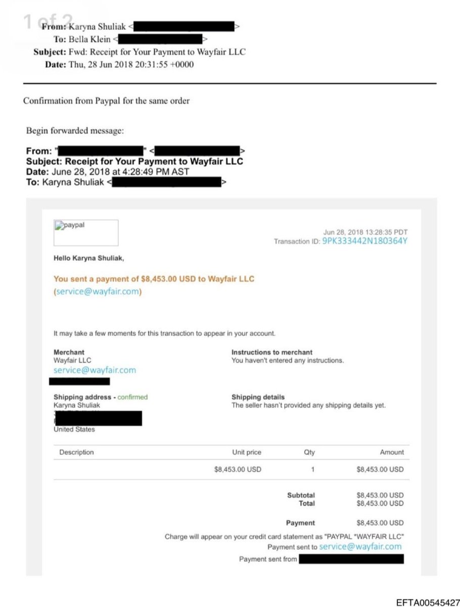 thechonkygod's tweet image. เชรี่ย แปลกมาก มีใบเสร็จซื้อเฟอร์นิเจอร์จาก Wayfair 8,000+ $ใน #EpsteinFiles 

แล้วคือราคาตู้ธรรมดาแต่แพงมาก 10,000+ $  แล้วทำไมชื่อสินค้าดันตรงกับชื่อเด็กที่หายตัวไป
Anabel
Samiyah
Kylah
Duplesis
Yaritza

ปกติตู้มันหลัก 100+$ เอง
☠️💀🤫