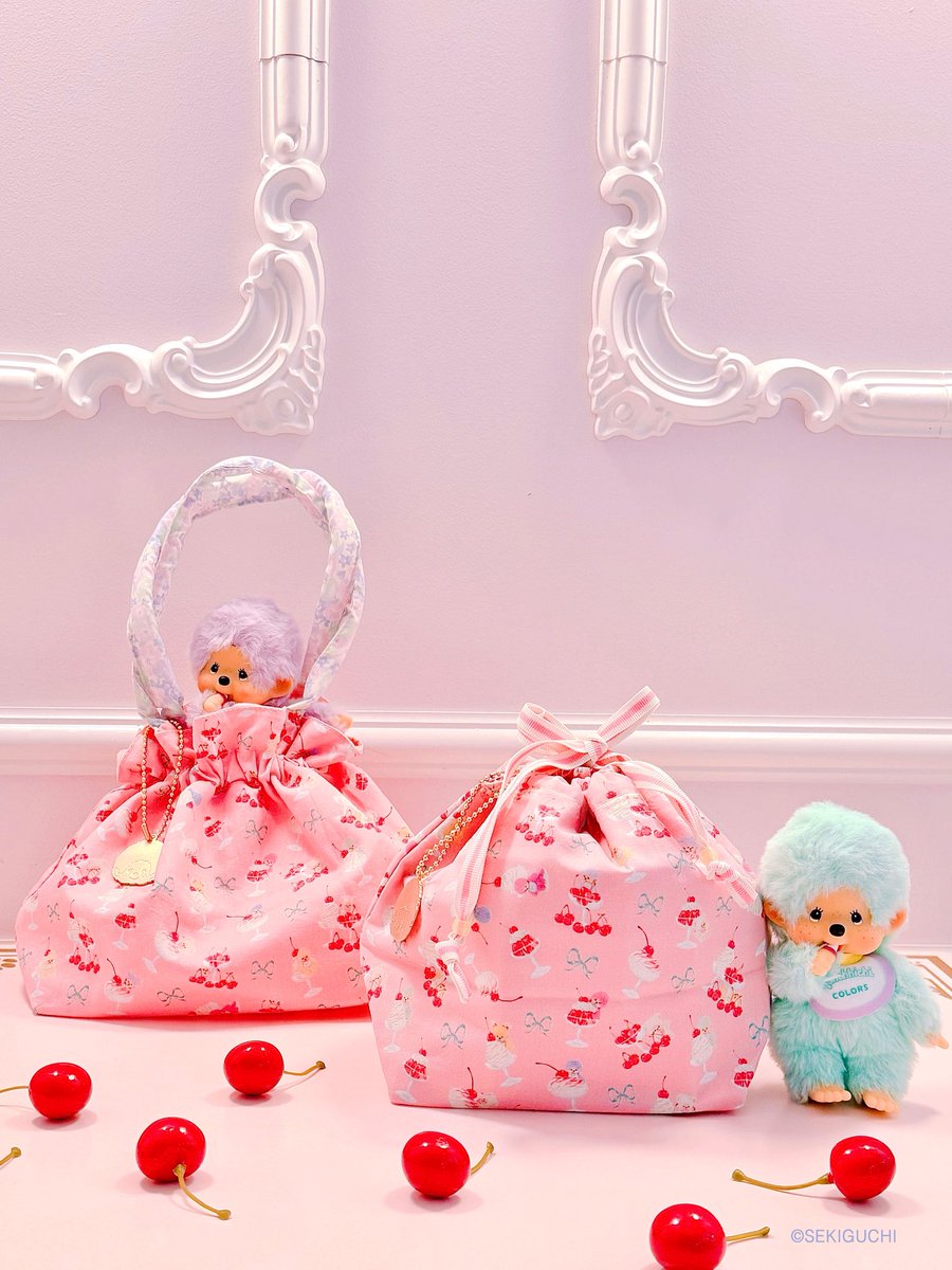 monchhichi x fäfä コラボアイテム再入荷☆ デザート柄の中で遊んで