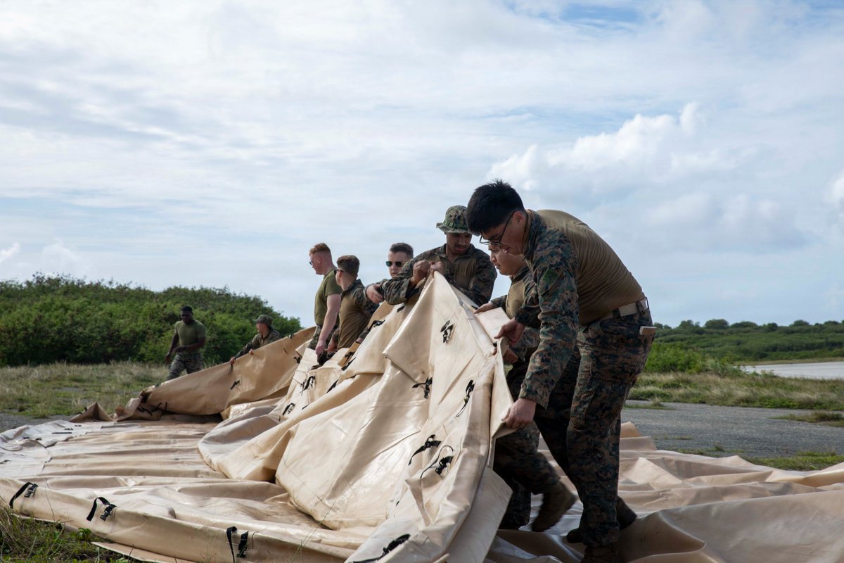 1stMAW_Marines's tweet image. Tinian relocation operations

U.S. #Marines with Marine Wing Support Squadron 171 established a forward arming and refueling point during Aviation Training Relocation program at #Tinian, Northern Mariana Islands, Jan. 16, 2026.

📸 Lance Cpl. David Getz