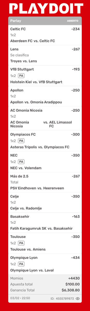 NLudopata's tweet photo. Les dejo el parlay que traemos en el grupo de Febrero...

Si se gana, regalamos unos accesos, no ganamos pero diario hacemos un chingo de corajes...

-Hoy el chelsea ( se pasó de naco) y una roja al hearts nos dieron en la mauser...

https://t.co/cK7KSBI07y https://t.co/2RMNfX2pMg