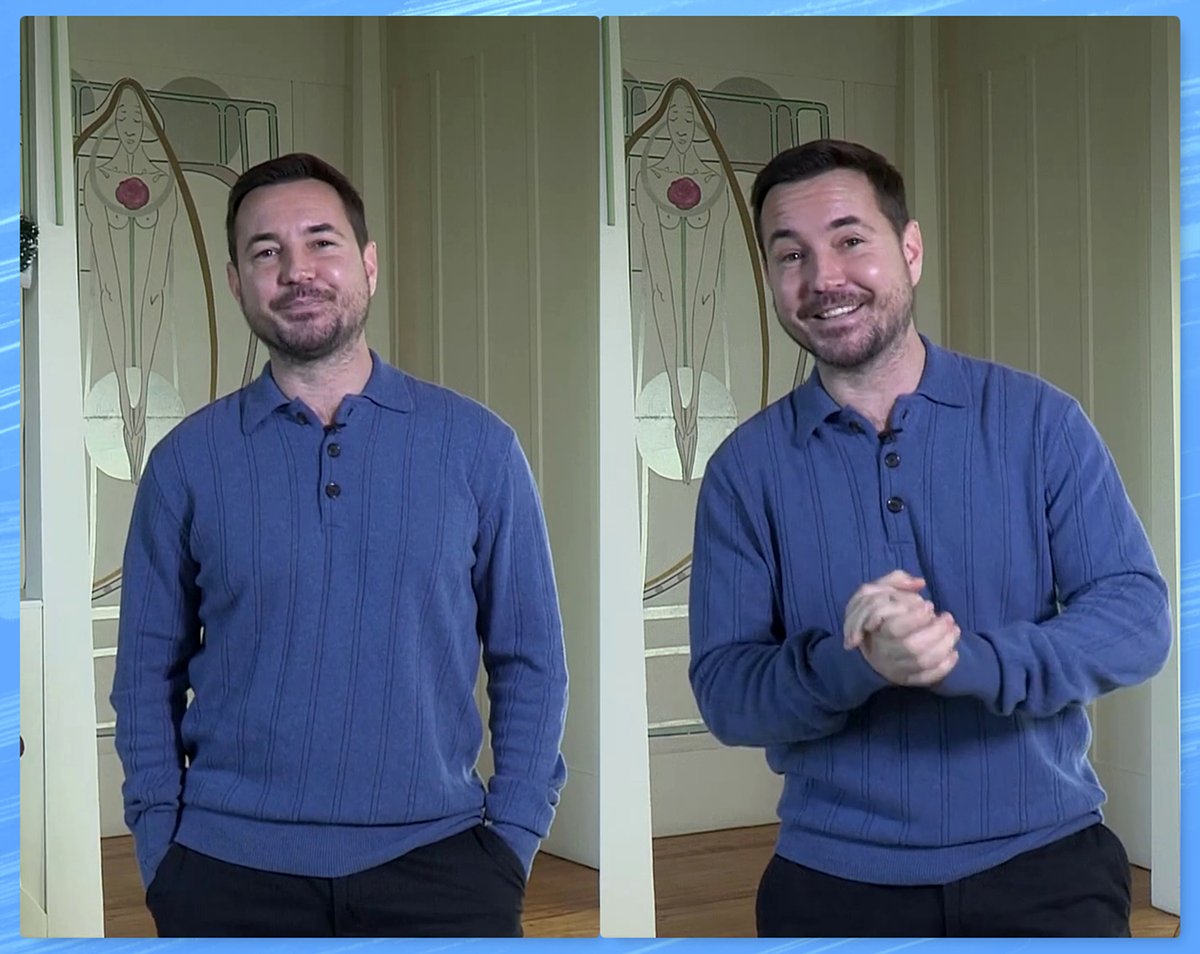 PIC OF THE DAY
Happy Hump Day!
Martin is looking fab and warm in today's blue outfit taken from an interview about the incredible drama, 'Mayflies' ☺️

~ Loving the Charles Rennie Mackintosh in the background ~ 

~ December 2022
📸 : BBCScotland

#MartinCompston <a href="/martin_compston/">martin compston</a>