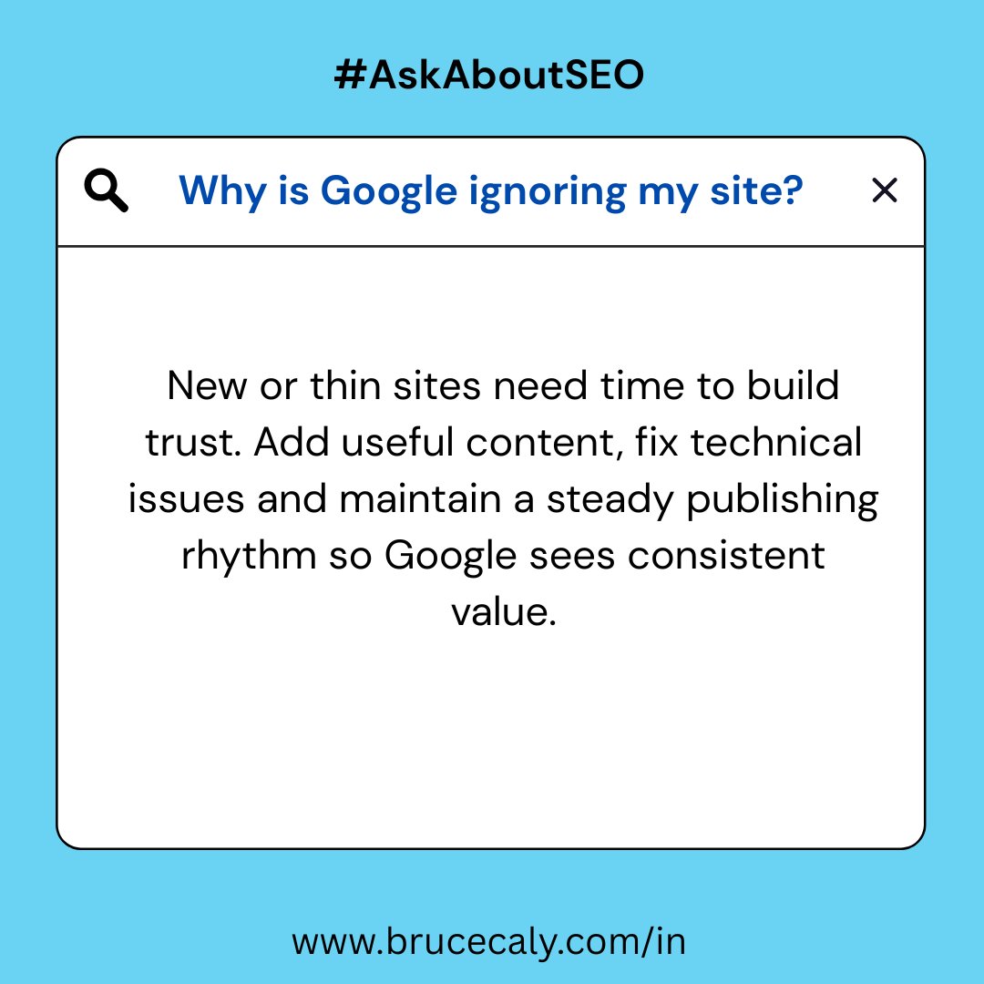 BruceClayIndia's tweet photo. Short, honest answers to the SEO questions you keep wondering about.

#AskAboutSEO #SEOQ&amp;A #SEOSimplified #SEO #SEOFAQ #SEOBasics #BruceClayIndia https://t.co/SfJ7sfmhzl