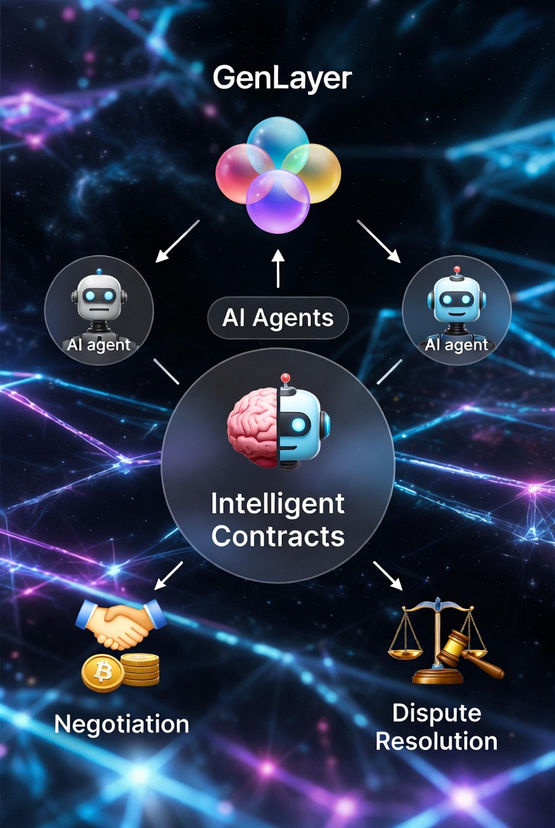 Just saw <a href="/GenLayer/">GenLayer</a> and holy shit this is the cheat code AI agents in crypto have been waiting for. Regular smart contracts choke on anything messy or subjective.

GenLayer's Intelligent Contracts fix that. They read natural language, grab live web data, and let multiple diverse