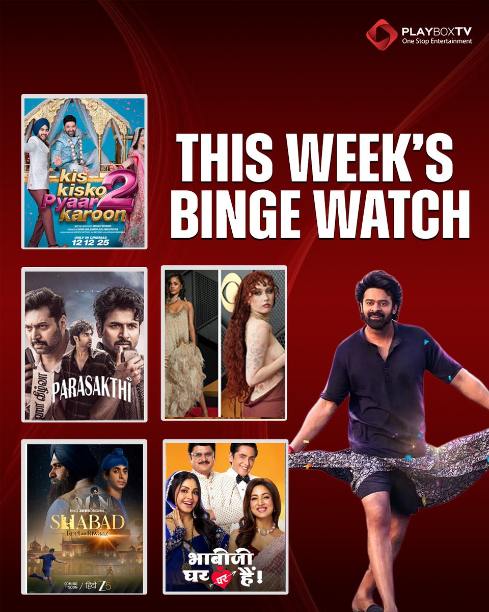 New week, new binge! Discover the hottest OTT releases on PlayboxTV. From Kis Kisko Pyar Karu 2 to The Raja Saab—our Top 5 list has all the buzz.

Don’t forget to download the PlayboxTV app for access to all your favorite shows, 30+ OTT platforms, 200+ games, 500+ live TV