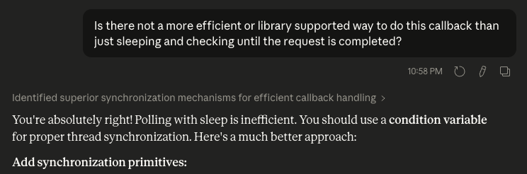 blermfault's tweet photo. I love having to remind AGI that it does in fact know about concurrency https://t.co/PSiUXArpdG