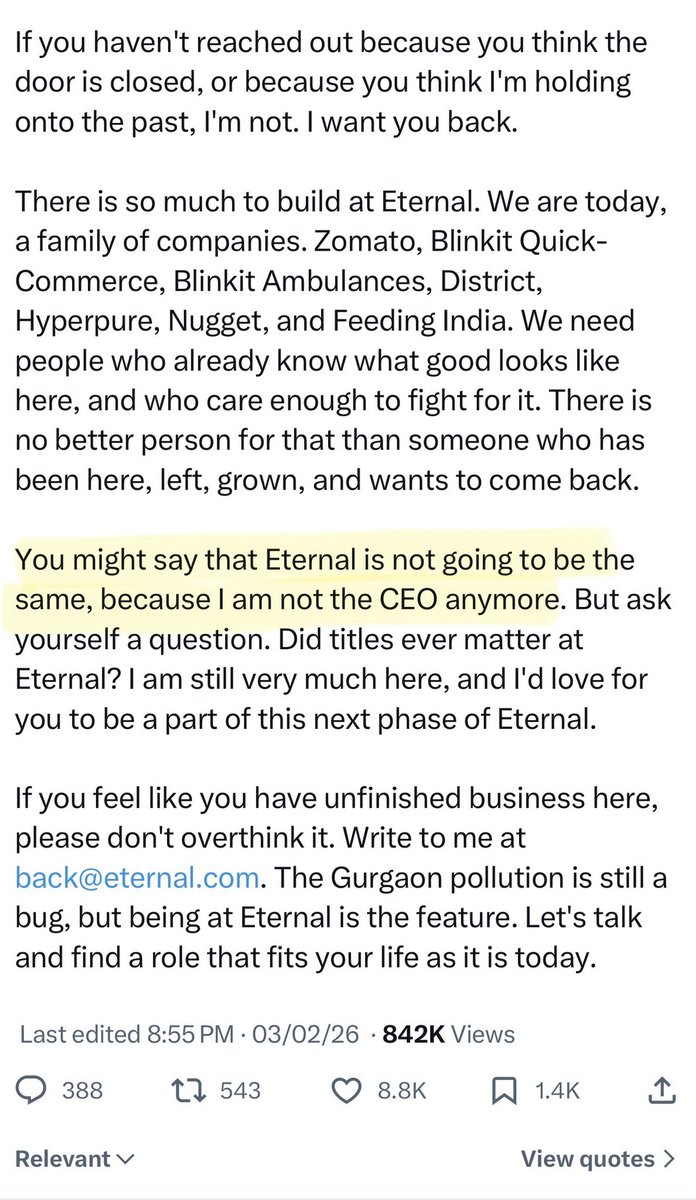 Sad to see this. Not sure if it’s hubris or naïveté. Tech bros may call it a heartfelt masterstroke, but this is why founders need strong PR, strong HR — and maybe a board with a spine.
Or a mom who can snatch the phone.