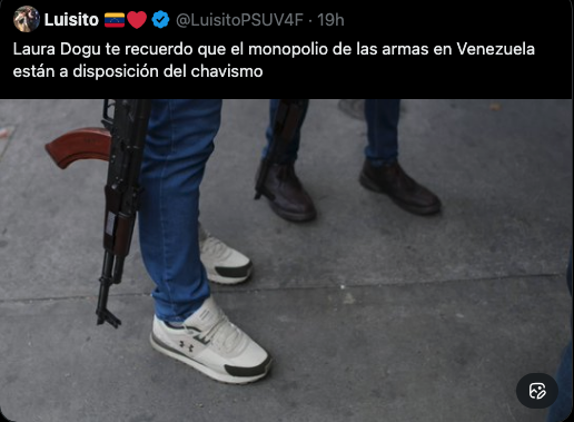 apolitikoyt's tweet photo. Estaba seguro de que lo ibas a borrar. Porque además de criminal, eres tan cobarde como tus jefes.

Aquí adjunto la captura de tu amenaza @LuisitoPSUV4F https://t.co/4VZjYVeolO
