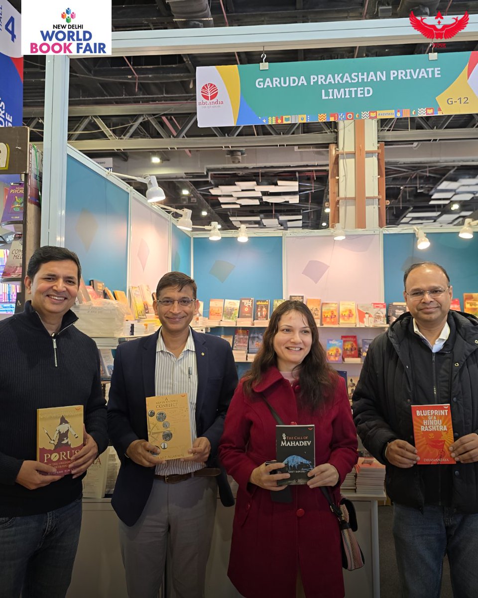 GarudaPrakashan's tweet photo. Moments from the New Delhi World Book Fair 📚
Our authors were at the Garuda Prakashan stall, meeting readers, exchanging ideas, and celebrating books that inspire thought.
@roopeshtiwari7 @amitbansal4 @amit1119
#NewDelhiWorldBookFair #NDWBF #GarudaPrakashan #BooksAndIdeas
