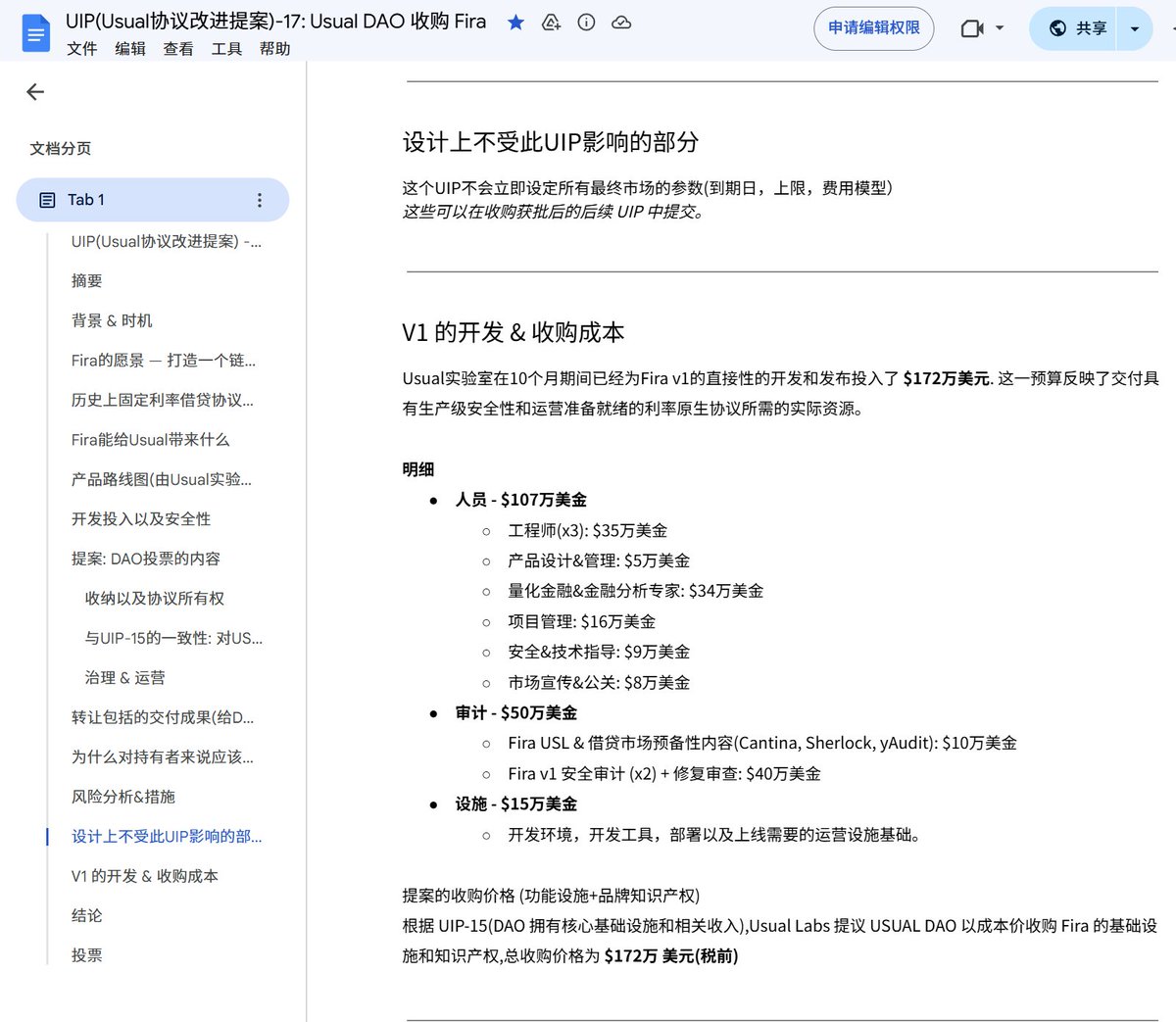 jfyannn's tweet photo. Usual 团队整个2025年除了1月骚操作把USD0++搞蹦，之后的大半年就只推出了2个不痛不痒的ETH0和EUR0。
最近提案还披露了新上线的只有1个交易对的Fira借贷平台，竟然开发耗时10个月花费172万美元。为一个平庸的简单产品花费巨量资源，令人咋舌。
项目团队的无能，最终是让所有看多的投资者买单。
$USUAL https://t.co/0cC9TyEX4t