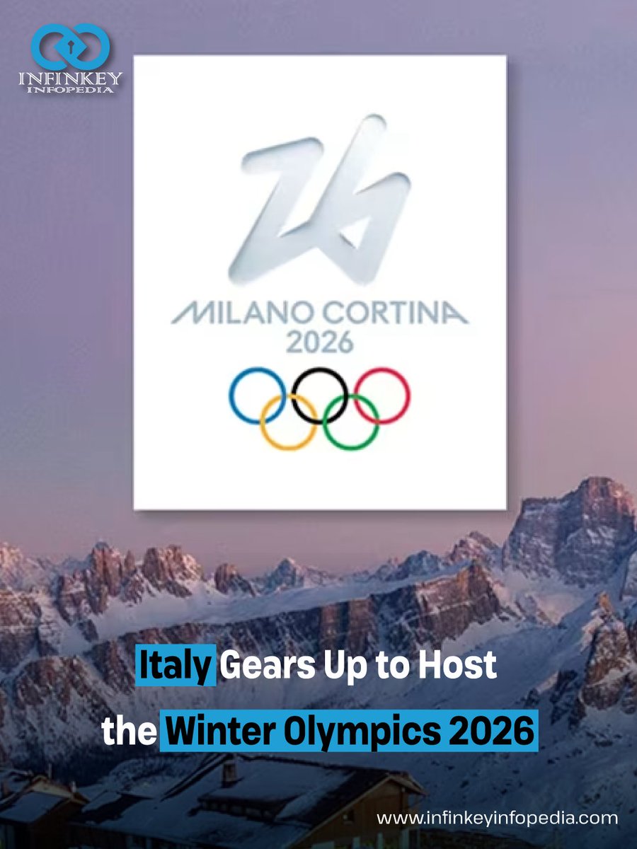 infinkey's tweet photo. Italy is all set to welcome the world! 🇮🇹❄️ From snowy peaks to world-class venues, the Winter Olympics 2026  🏔️🏅

#WinterOlympics2026 #Italy2026 #Olympics #WinterGames #MilanoCortina #OlympicSpirit  #SportsNews #InfinkeyInfopedia https://t.co/v8GsH5Nqsu