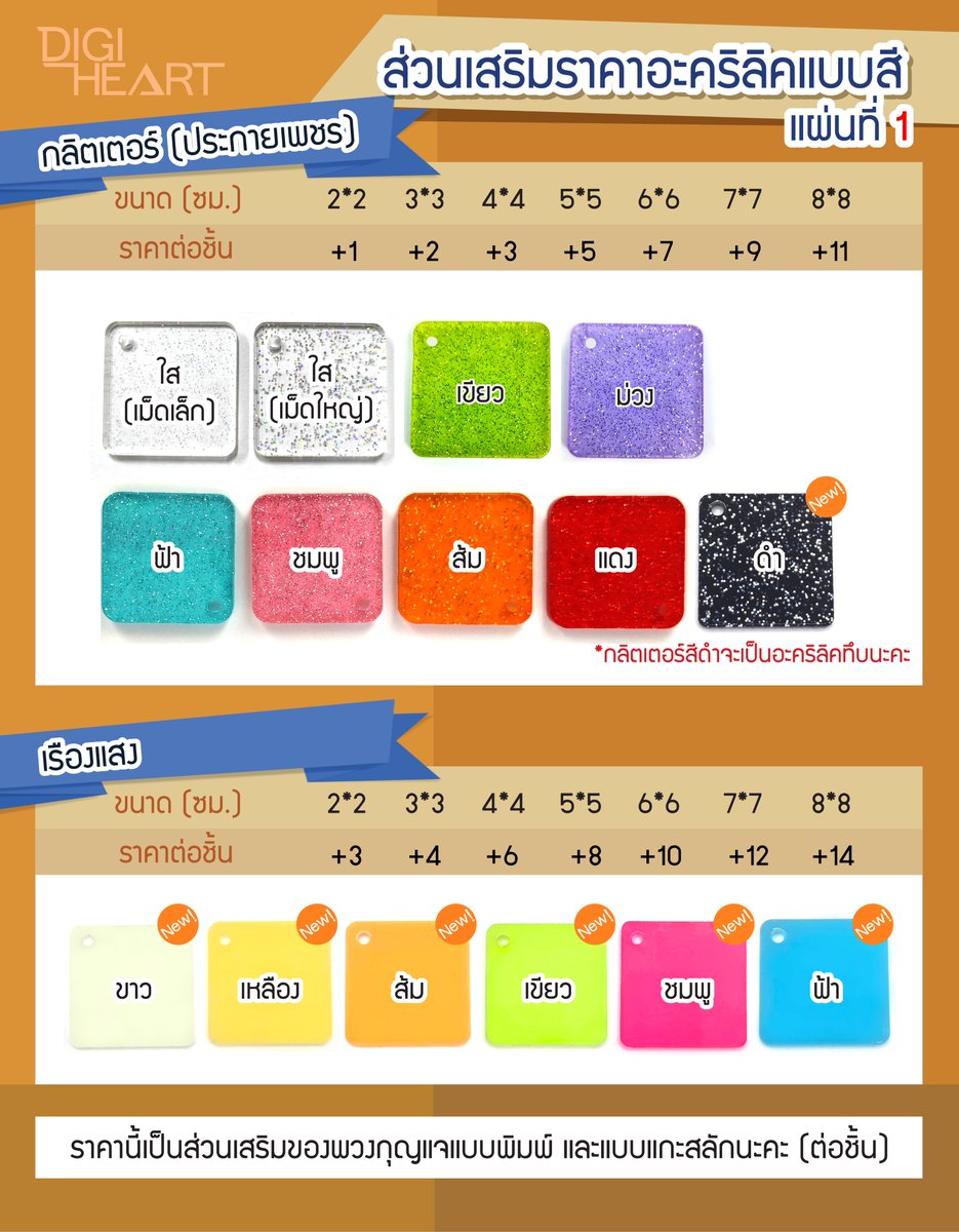 digi_heart's tweet photo. อัพเดตตารางสีอะคริลิคในปัจจุบันนะคะ
-เพิ่มสีเรืองแสง
-เพิ่มสีมุกส้ม, แดง
-เพิ่มโฮโลแกรมรุ้งแดงและเลเซอร์
-เพิ่มกระจกเงาแบบใสเห็นด้านหลังได้
-เพิ่มสีทึบและสีใส
-เพิ่มกลิตเตอร์สีดำ https://t.co/jdB6aOxrF7