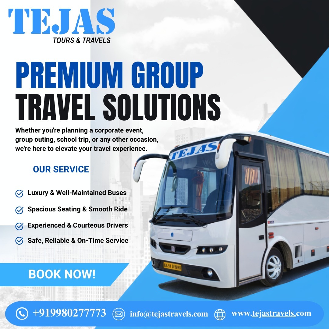 Tejas_Travels's tweet photo. Planning a corporate event, school trip, or group outing?
Choose TEJAS Tours &amp; Travels for premium group travel solutions 🚌✨Luxury buses • Smooth rides • Safe &amp; on-time service
📞 Book your journey today!
https://t.co/LG0VKSgVGF

#LuxuryBus 
#SafeTravel 
#TejasTours https://t.co/mjRyoRmZxN