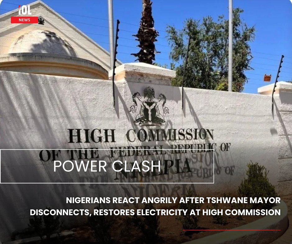 IOL's tweet photo. Tshwane’s move to cut power at the Nigeria High Commission in Pretoria sparked social media outrage, with many Nigerians accusing Mayor Nasiphi Moya of humiliating their nation.
#news #CityofTshwane #cut #power #Nigeria #HighCommission #socialmedia #outrage
Read on https://t.co/dTnobN8ZVR