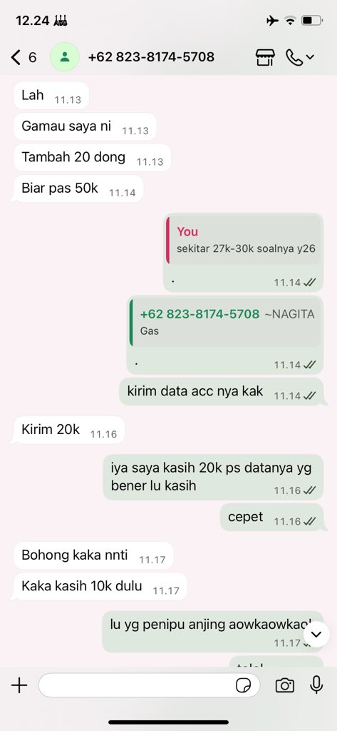 hmirono's tweet image. ‼️ #zonauang 
be aware buat ba jastip acc kalo ada yg jastip pake akun ini @jackpoll78 ya. aslinya penipu kasih data acc salah semua tapi mau payment lebih dan ngancem. harus lebih selektif lagi ya biar nama kalian ga kotor sama penipu diluar.

nomor wa: wa.me/+6282381745708