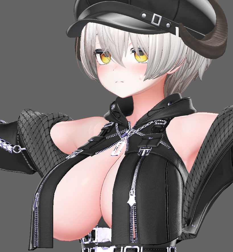 デカ羊用に頂いたこの衣装、ディテールとか造形凄いんだけど肉が野ざらしすぎてどこにも着ていけない 普通に乳首見えるし 