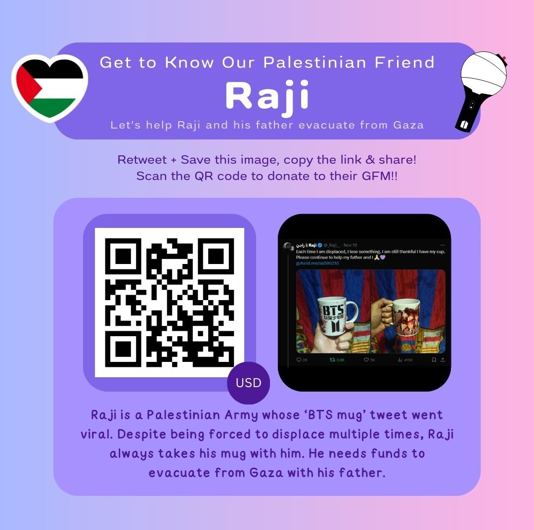 HungryBunnie23's tweet image. Please remember @_Raji__ &amp;amp; his father in Gaza: gofund.me/0e553044f

PLEASE D♡nate, SH4RE &amp;amp; B00ST‼️
