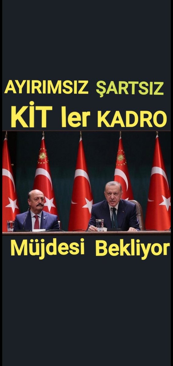 <a href="/sahinnkarakaya/">Şahin Karakaya 🇹🇷</a> şahin bey hayırlı sabahlar Kamu iktisadi teşekküllerine kadaro bekliyoruz sayın Vedat Bilgin söz verildi deprem oldu yetişmedi dosya masada kaldı dedi ama sonra unutuldu