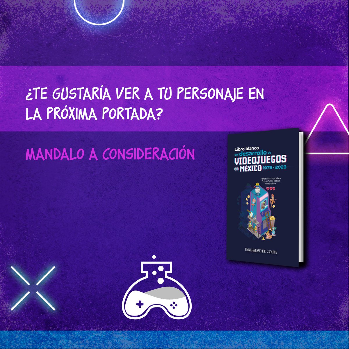 devsvjmx's tweet photo. 🎮✨ ¿Te gustaría que tu personaje aparezca en la portada del Libro Blanco del Desarrollo de Videojuegos en México 2024–2025?

Invitamos a estudios y devs a enviar un personaje original para su consideración.

👉 ¿Te interesa? Llena este formulario: https://t.co/xXxfox1Glv https://t.co/ZK0fnKTRs0