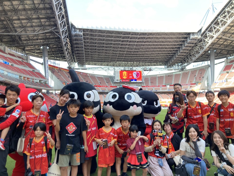 MIZUNO契約チーム 名古屋グランパスの本拠地である豊田スタジアムで