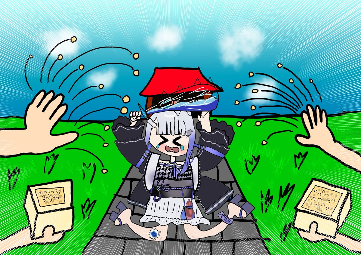 利用者様が節分イラストを描いてくれる限り、我々の節分はまだ終わらない！ #でじるみ東京三鷹 アンバサダーの #水坂寧 さんを描いていただきましたが、鬼としての宿命からは逃れられない様子。悪い鬼じゃないんです、信じてください！ #Mizusakart