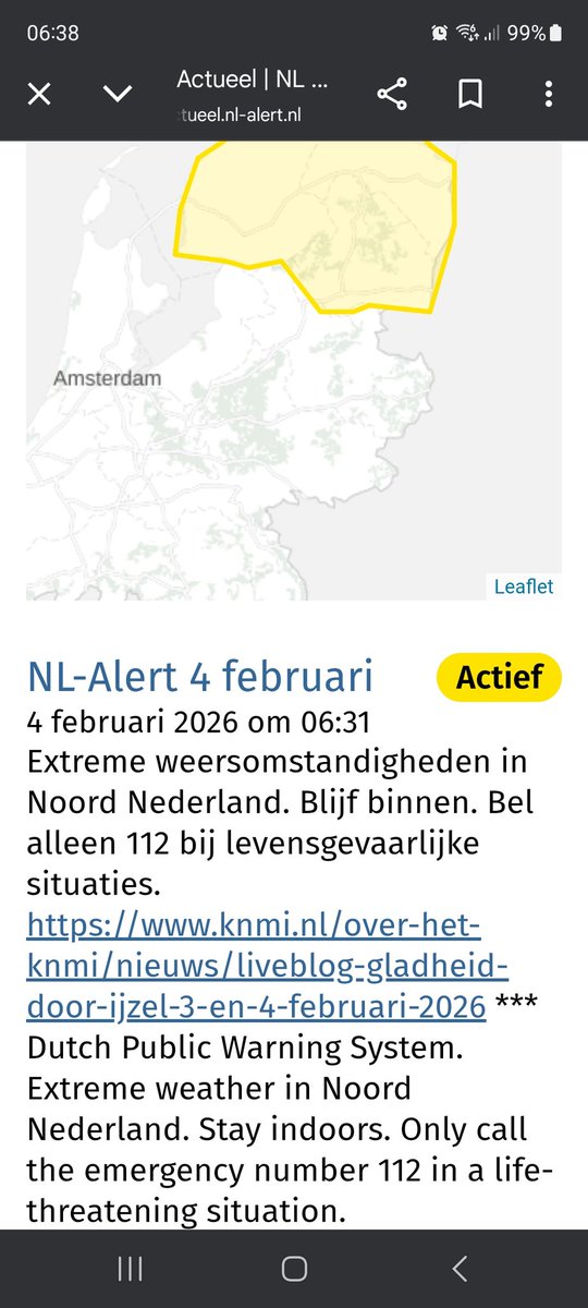 Gerco1985's tweet photo. Lig lekker in bed in eens Nl alert  bericht  dus klaar wakker   nu #nlalert #coderood https://t.co/5tRrWnZf4n