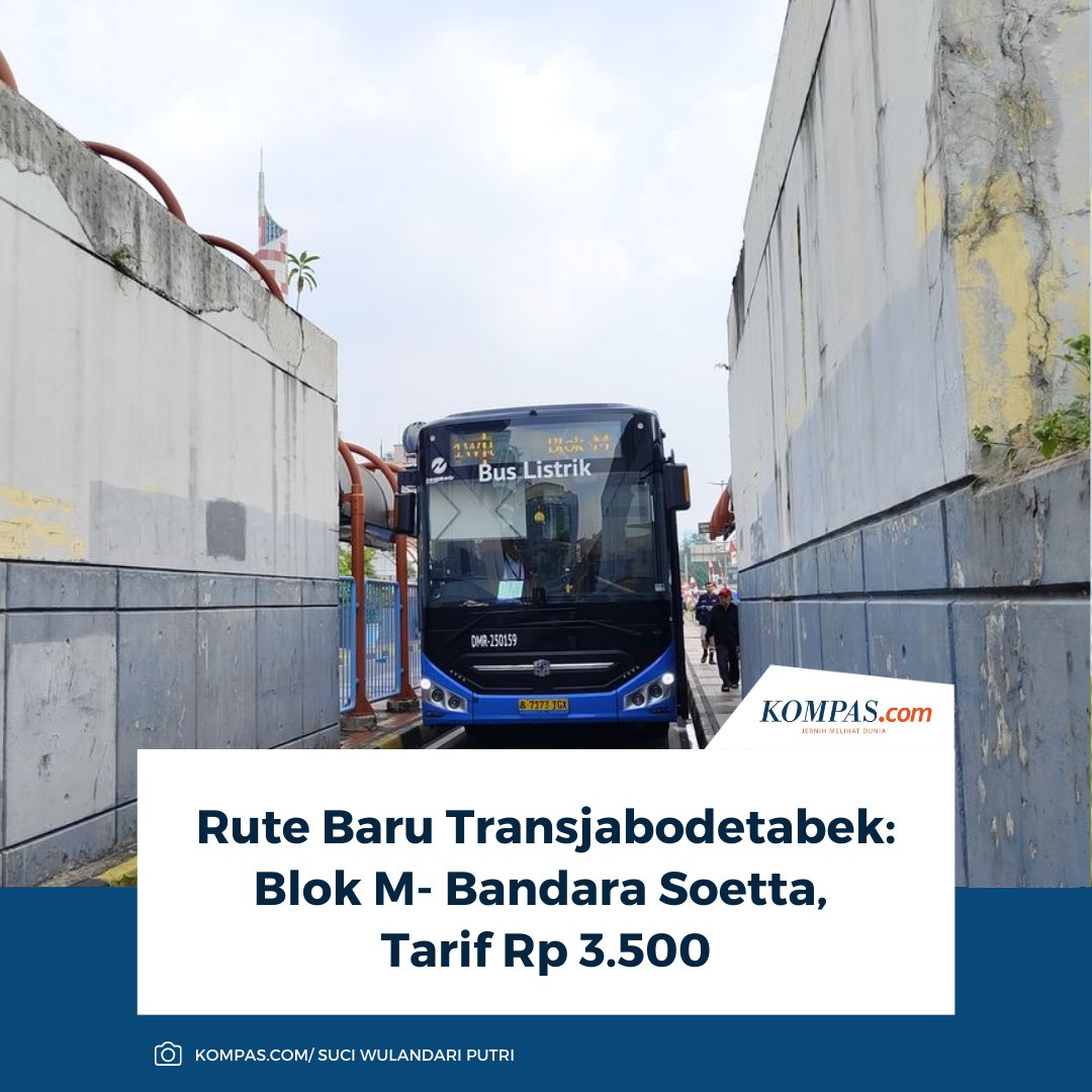 kompascom's tweet photo. Transjabodetabek akan meluncurkan rute baru Blok M–Bandara Soekarno-Hatta pekan depan, menjadi alternatif bagi masyarakat selain DAMRI.
Baca Selengkapnya 👇🏻
https://t.co/eZK8LMeNTV
~NA #Transjabodetabek #BandaraSoetta #RuteBaru https://t.co/JEeb4hfhaH