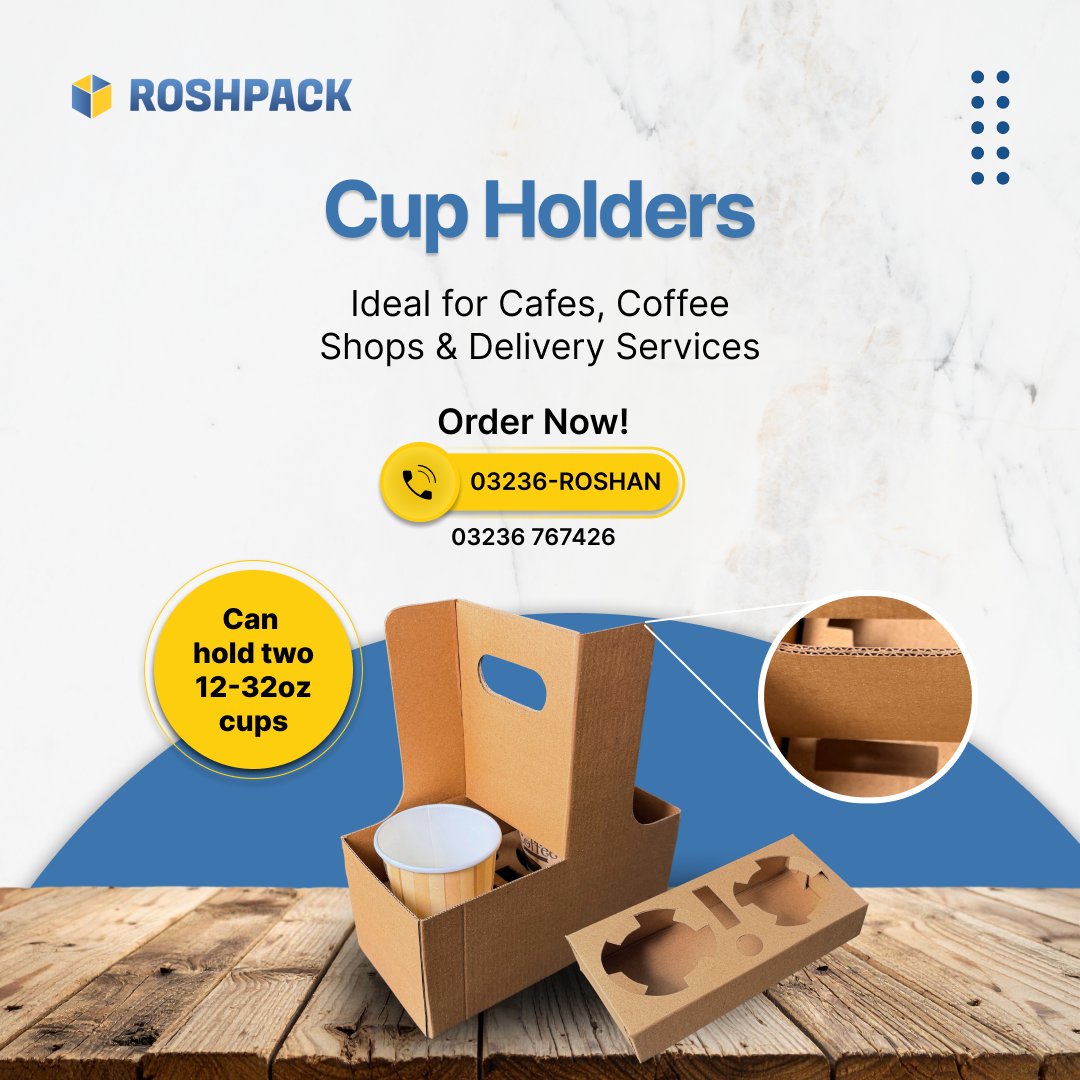 RoshPack's tweet photo. Serve smarter with RoshPack’s #𝐂𝐮𝐩𝐇𝐨𝐥𝐝𝐞𝐫𝐬! #RoshPack’s cup holders are sturdy, and lightweight for everyday commercial use. The 𝐫𝐞𝐦𝐨𝐯𝐚𝐛𝐥𝐞 𝐬𝐞𝐩𝐚𝐫𝐚𝐭𝐨𝐫 offers added flexibility for different serving needs. Contact on 0323-6767426 to place your order. https://t.co/gNOkCdZUhu