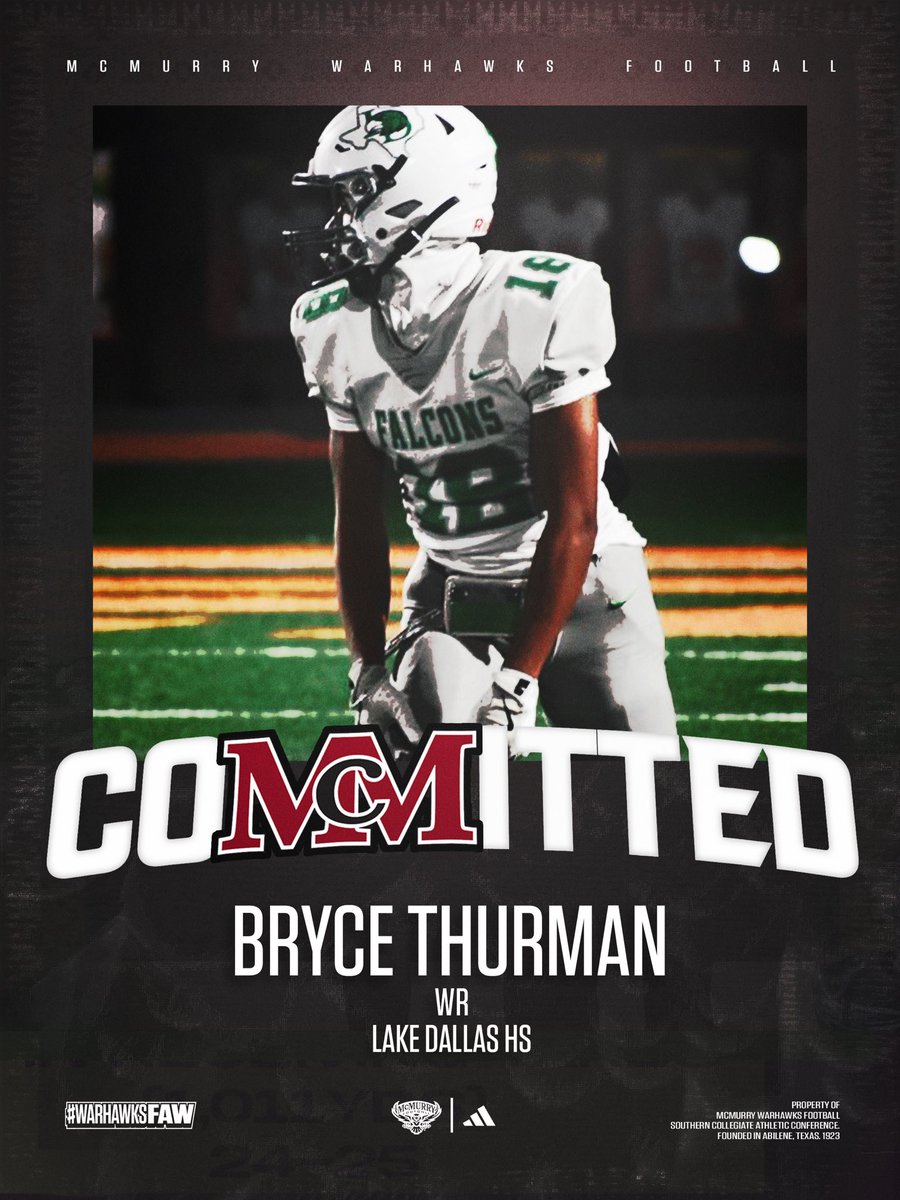 I want to take a moment to thank my family for everything they’ve done for me—the sacrifices, the constant support, and the belief in me even when things were challenging. I am committed to the University of McMurry.<a href="/CoachRauMCM/">Mark Rau</a> <a href="/CoachHolland94/">Dan Holland</a> <a href="/CoachJRob56/">Coach Rob</a>