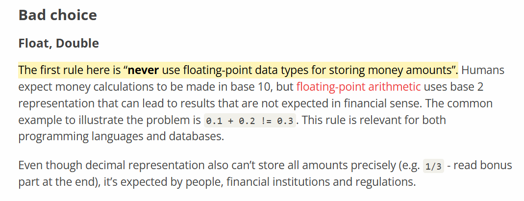 anuragbansall's tweet photo. Fun fact: banks don’t use floating point decimals to store money. ₹100.50 is stored as 10050 (paise) behind the scenes and divided by 100 only when shown to you. This avoids rounding errors and keeps calculations accurate. https://t.co/fEhmzTVxrk
