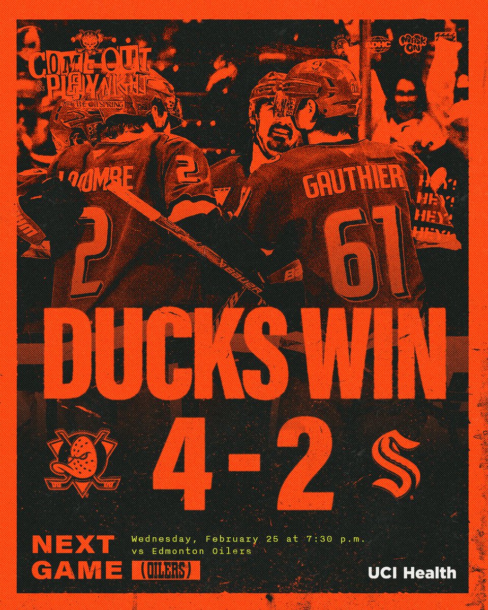 AnaheimDucks's tweet photo. Ducks dub!! 

#FlyTogether https://t.co/oHZe0EKoSr