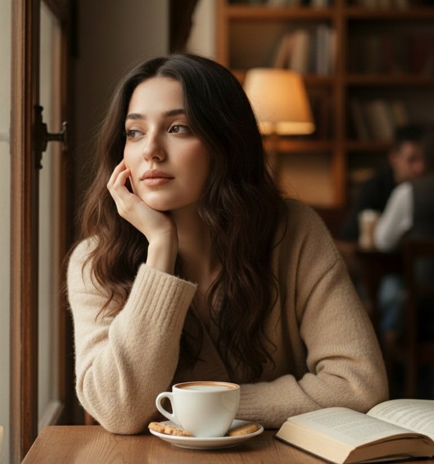 طقوسُ الصباحِ 
مخمليةُ الترف،
تكادُ من شدّةِ أنوثتها 
تُربكُ الوقت.
كأنّها لا تحتسي القهوة، 
بل تعزفها،
وبين عينيها وذلك الفنجان
حكاياتُ عشقٍ ووله.
مغرمةٌ براحةِ الصباح
وعطرِ الياسمين،
تبتسم…
وكأنّ العالمَ كلَّه
بين كفّيها.
#سماهر