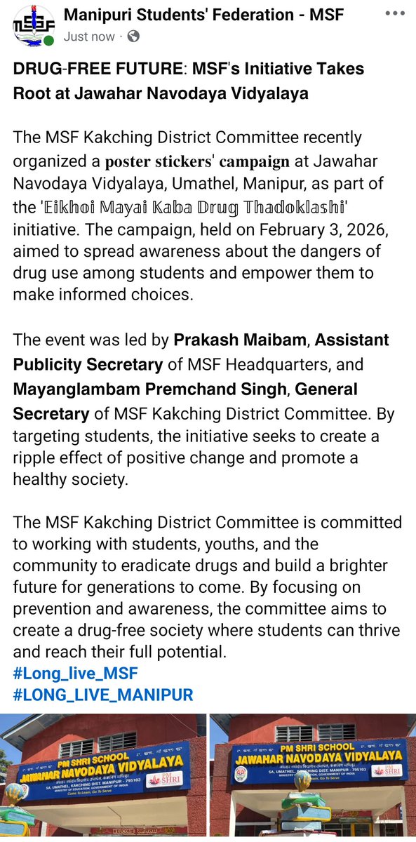 Manipuri Students' Federation (MSF) (@MSFYouth) / Posts / X