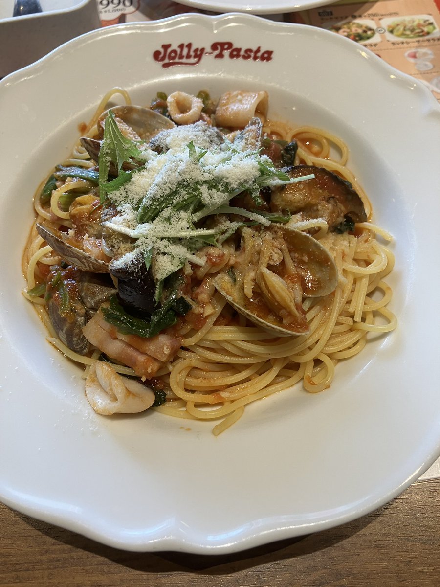 gnuwi's tweet image. 新潟きたからへぎ蕎麦食べようと思って小嶋屋きたら臨時休業💦
隣にあったジョリーパスタでランチ
美味しかったけど東京と変わらんな😅