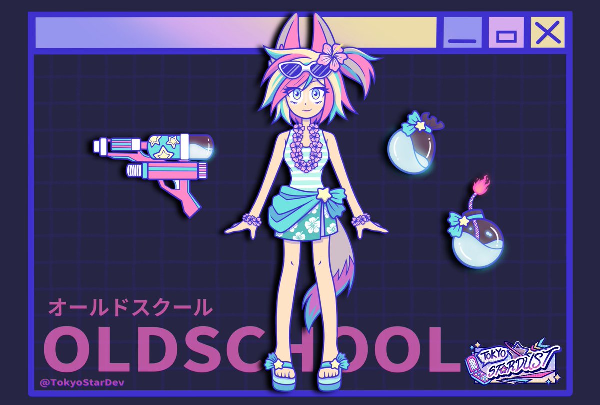 TokyoStarDev's tweet photo. Straight outta the #Heisei era #oldschool #Gyaru coming at you with a splash of teal💦✨
Tan skin, water gun in hand and balloons/bombs ready to POP🌟 If you get splashed consider it a warning https://t.co/zgbhP2UtDp