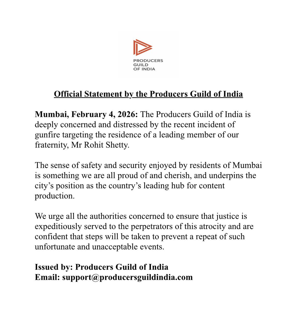 Producers Guild of India tweet media