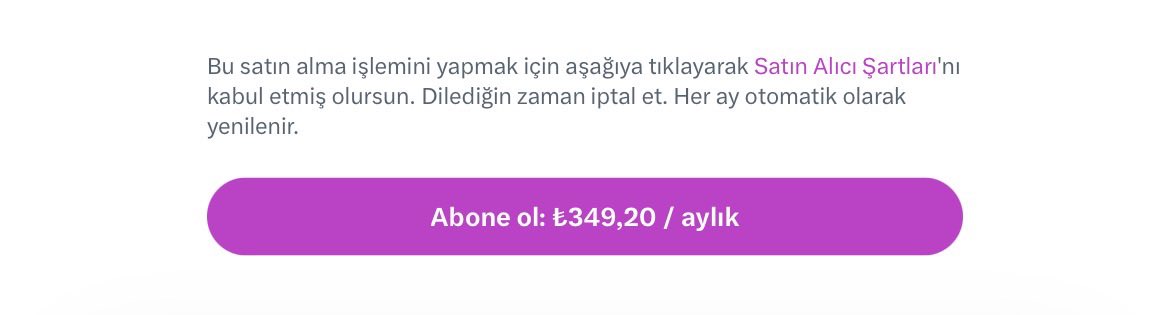 Sevgili dostlarım abonelik ücretimiz güncellenmiştir, bir çok kişiye göre hala aboneliğimiz oldukça uygundur, ilgilerinize sunulur 🤝
Not : En uygun iosta , sonra webte(yani telefonunuzdan tarayıcıdan X i nize girerek abone olunuz) Daha sonra hangi platformda oturum açarsanız