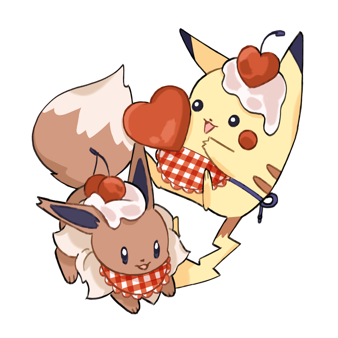 A delicious valentine from eevee and pikachu! [pokemon]