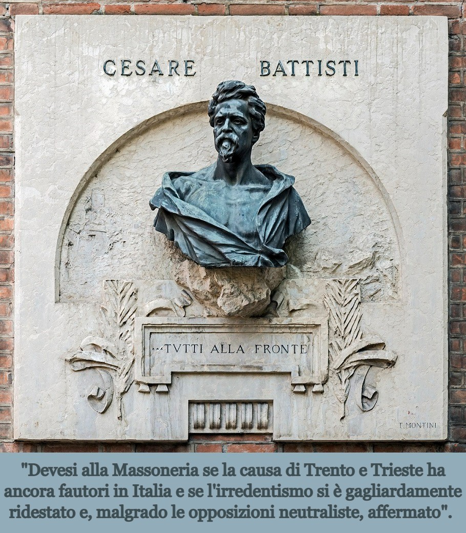 #AccaddeOggi #4febbraio 1875; nasce a Trento #CesareBattisti, giornalista, patriota, politico irredentista italiano, giustiziato come disertore dal governo austriaco. A lui sono intitolate alcune Logge sebbene mancano documenti comprovanti la sua appartenenza alla #Massoneria.