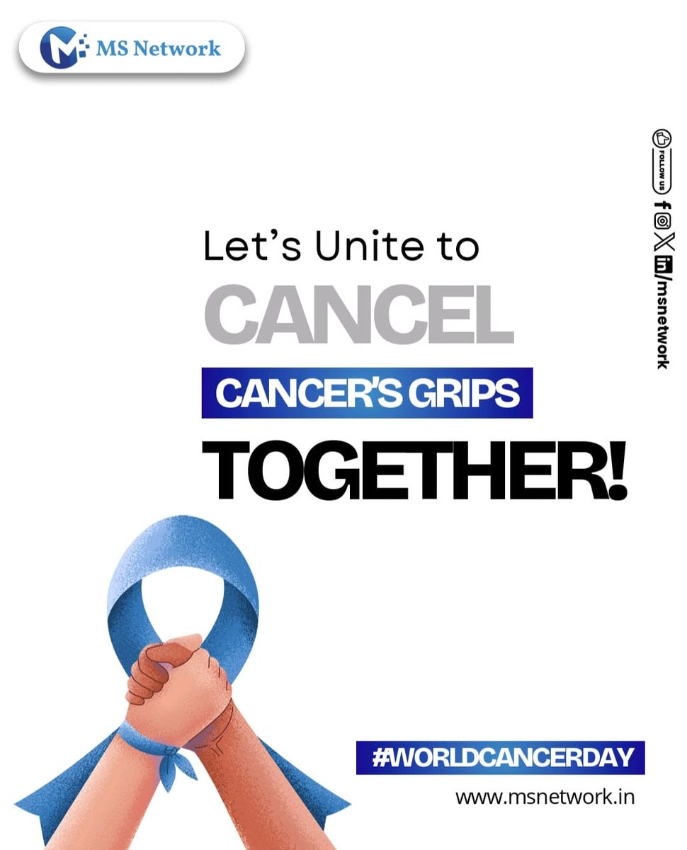 MSNETWORK25's tweet photo. Awareness is the first step toward prevention. For years, we have been driving conversations around #cancer through our #KnowYourRisk campaign, because informed choices lead to healthier lives. 

Together, we can reduce the risk.

#WorldCancerDay https://t.co/BAwQXOCqas