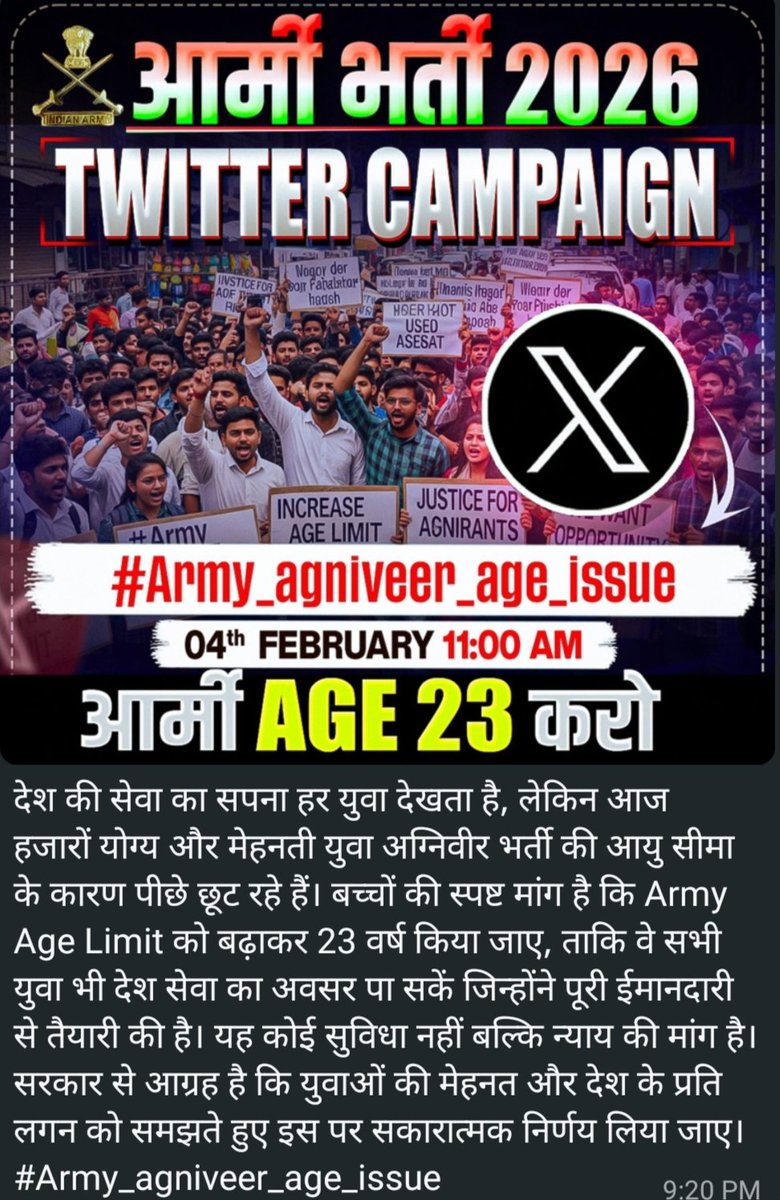 AnilKumar799724's tweet photo. 😢😢😢😢😭😭😭

@PMOIndia @rajnathsingh @adgpi 
#Army_Age_23 #Army_agniveer_age_issue #Army_Age_23 https://t.co/QHmawlwqNb