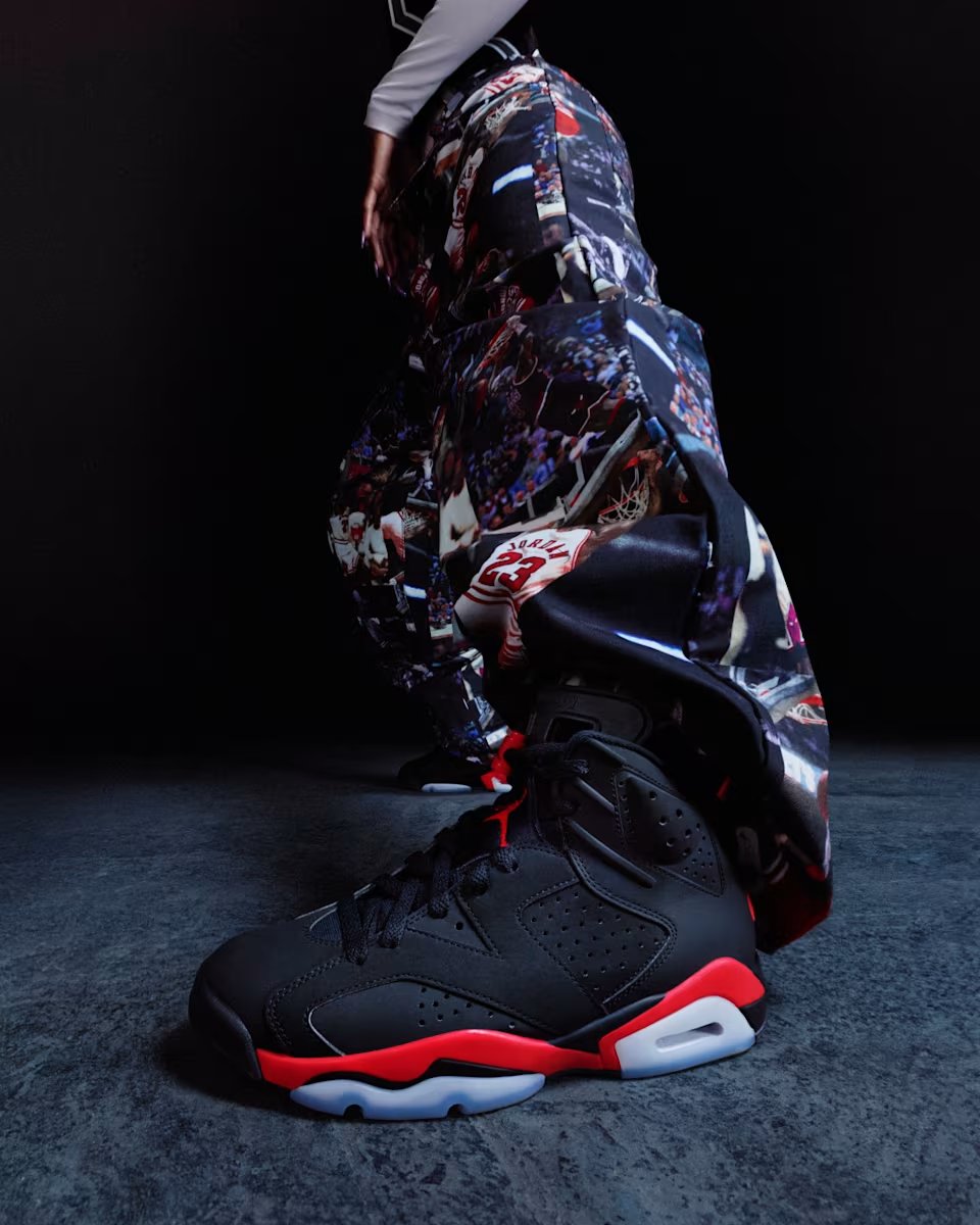 NIKE AIR JORDAN 6 RETRO “Black/Light Crimson” (ナイキ エア 