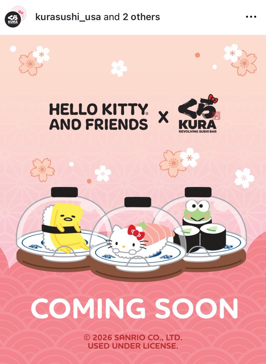 くら寿司✖️サンリオコラボアイテムが可愛すぎる🍣🤍🧡アメリカのくら