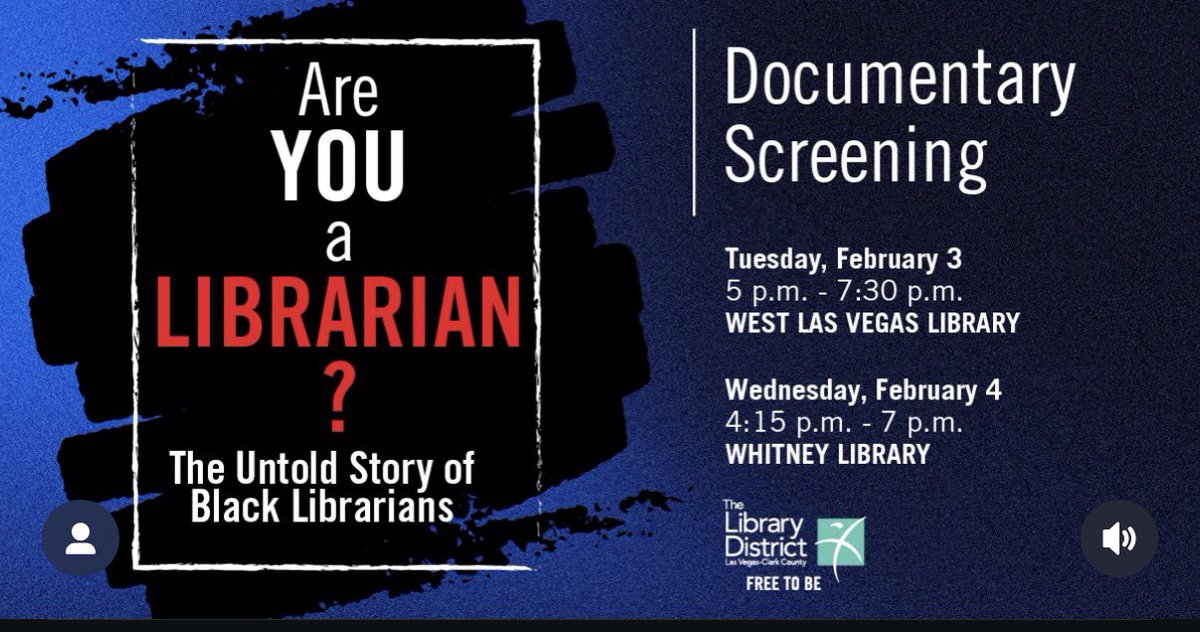 I need people to pull up to Whitney Library tomorrow at 4pm to support the “Are You A Librarian” documentary! This documentary is so powerful to celebrate Black History Month and I need my community to support this in person! You will learn about the impact of black librarians!