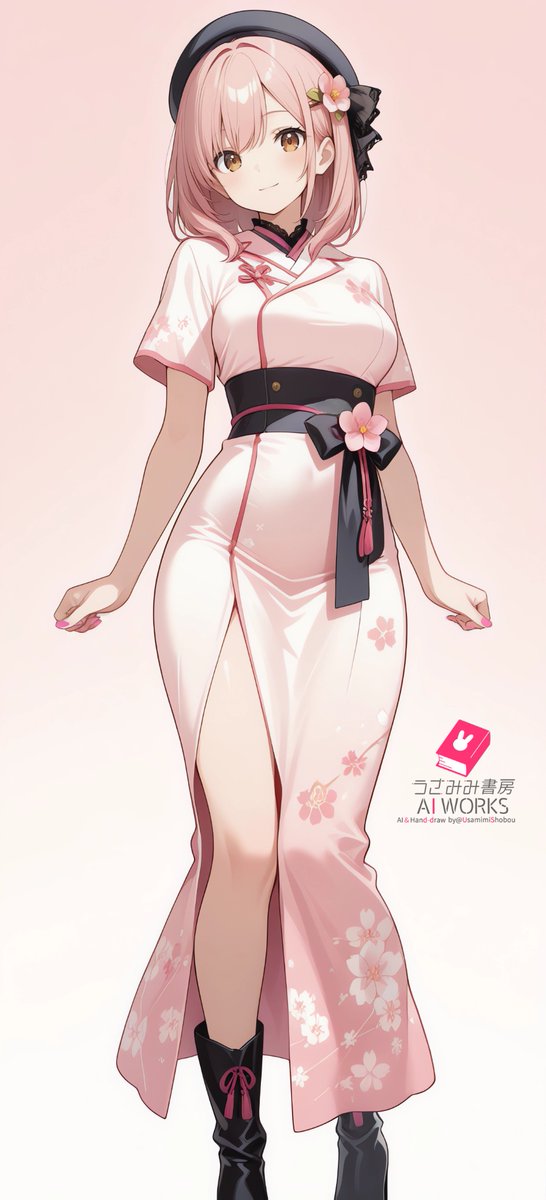 皆さんこんうさ！🐰🌙
今日は立春…！🌸
ということで以前の衣装を仕立て直してみました☺️

キュート(左)とクール(右)どちらが好きですか？(*´`)

SFW anime-style illustration. No nudity, no suggestive intent.