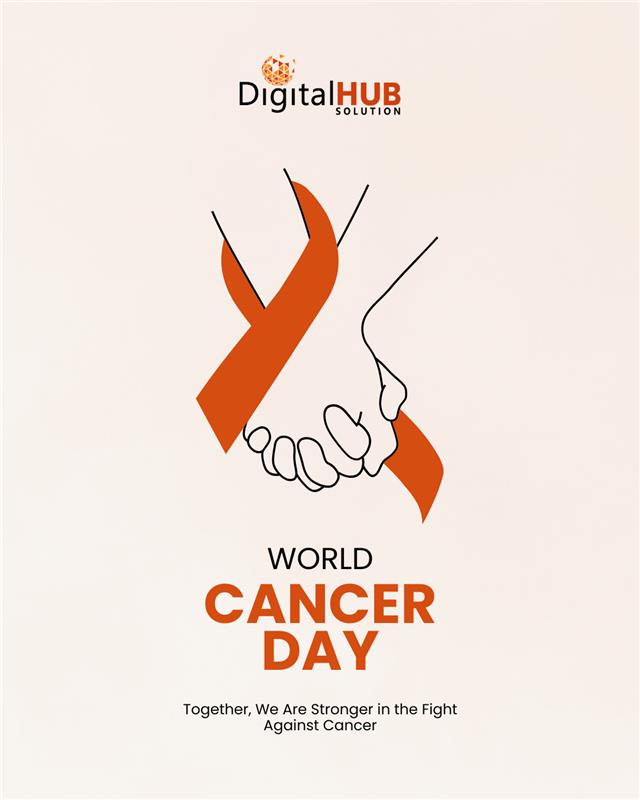 Together, we stand united in hope, strength, and support. On World Cancer Day, let’s raise awareness, inspire courage, and remind every fighter that they are not alone. 💪🎗️

[World Cancer Day, Cancer Awareness]
.
.
.
#digitalhubsolution #dhs #worldcancerday #fightagainstcancer